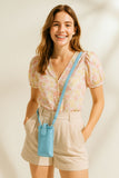 Ladies 100% Genuine Soft Sheep Leather Cellphone Wallet Crossbody Bag