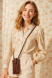 Ladies 100% Genuine Soft Sheep Leather Cellphone Wallet Crossbody Bag