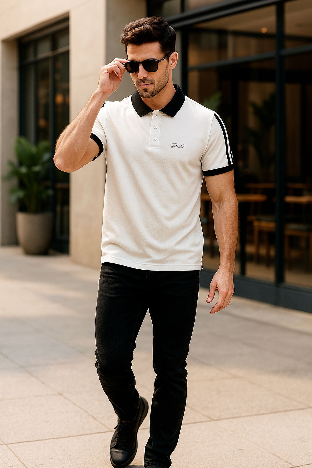 Men’s Stretchable Combed Cotton Polo Shirt