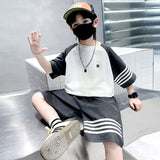 Boys 100% Cotton T Shirt Top & Shorts Set