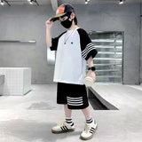 Boys 100% Cotton T Shirt Top & Shorts Set