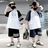 Boys 100% Cotton T Shirt Top & Shorts Set