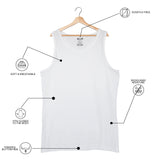 Men's 100% Combed Cotton Sleeveless Pack of 3 Vests